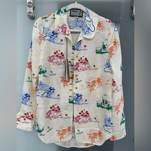 Gucci DISNEY X PRINT MICKEY & MINNIE SILK TOP NWT!